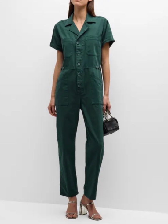 pistola Pants - Pistola Grover Short Sleeve Field Suit Utility Jumpsuit Green Size Small NWT